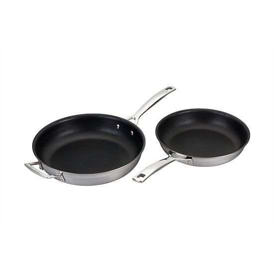 3-ply Stainless Steel 2 Piece Non Stick Frying Pan Set (24&28)