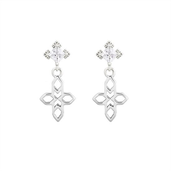 Baroque Cross Earrings