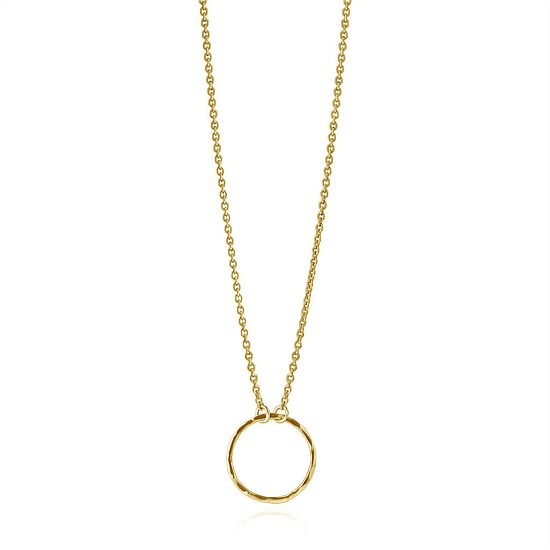 Lil Perfect Circle Pendant Gold Plate