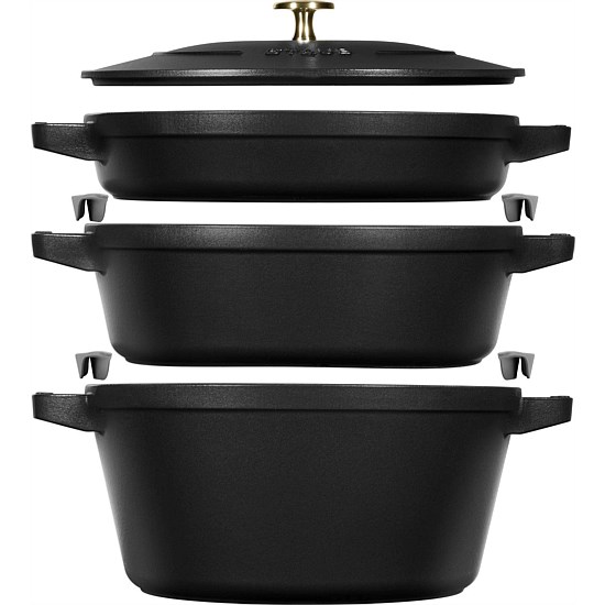 3pc Cocotte+Braiser+Pan+Lid 24 cm