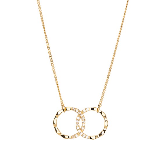 Gold Plate Rocksteady Perfect Circle Harmony Pendant Rocked in Champagne