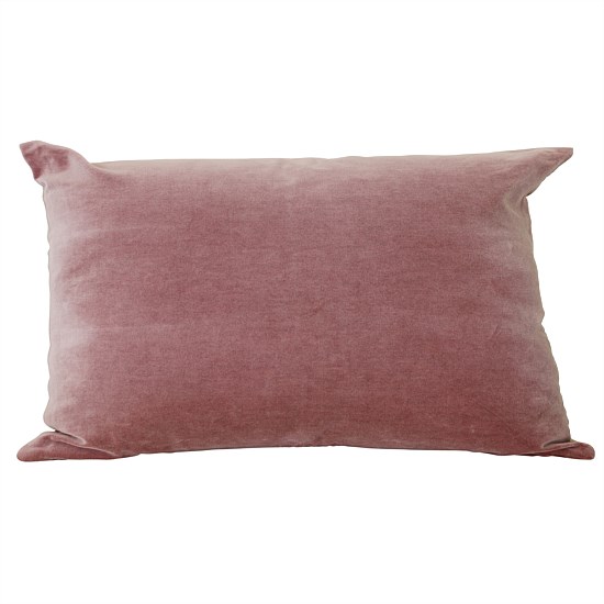 Dusky Pink Velvet Cushion with Feather Inner