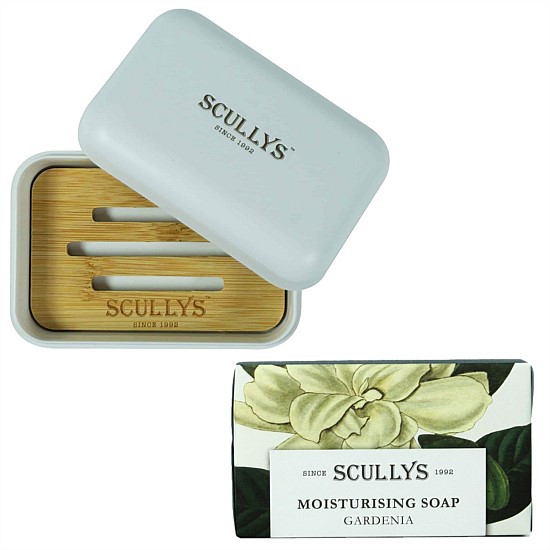 White Gardenia Soap & Dish Set