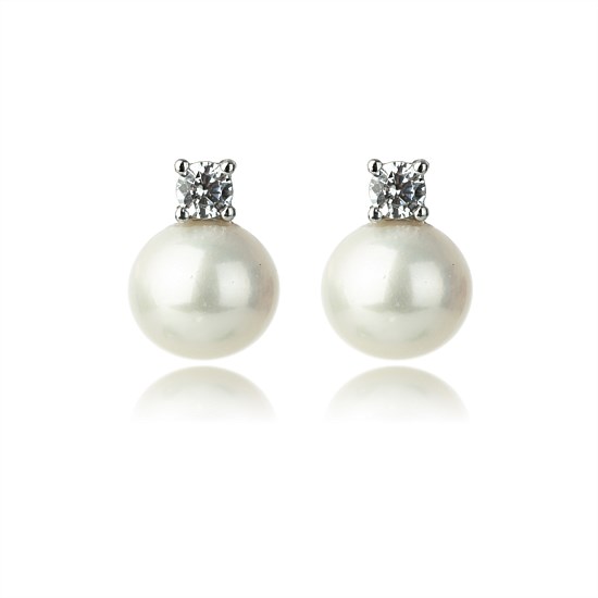 Oceans Noosa Freshwater Pearl Earrings - Silver