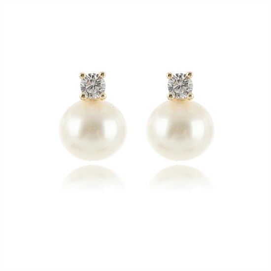 Oceans Noosa Freshwater Pearl Earrings - Gold