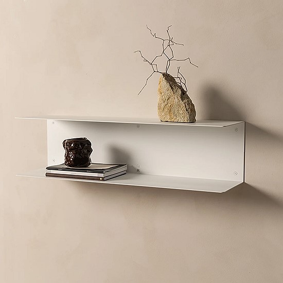 Fold Double Shelf 700 - White