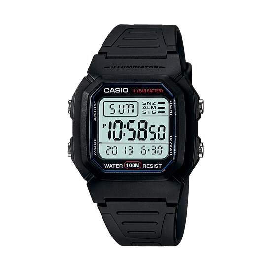 Black Digital 100 metre Water Resistant Watch