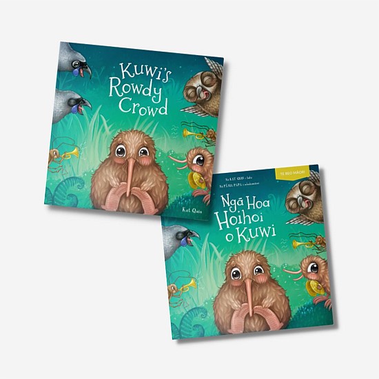 Buy Book Twin pack; Kuwi's Rowdy Crowd, Ngā Hoa Hoihoi o Kuwi - Te Reo ...