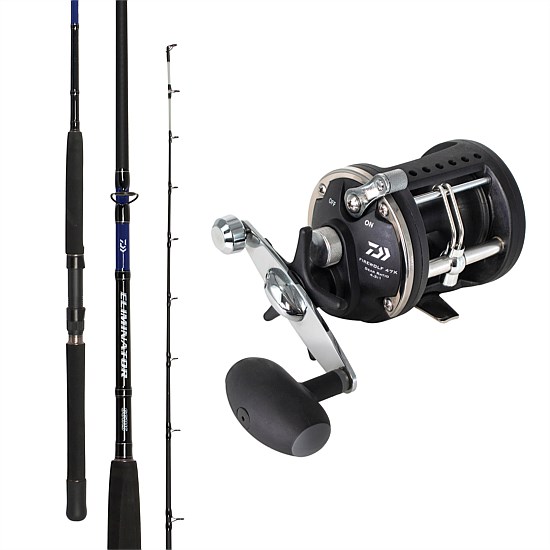 Daiwa Firewolf 47H/Eliminator 702HB 10kg Boat Fishing Set