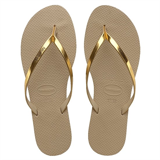 You Metallic Flip Flops