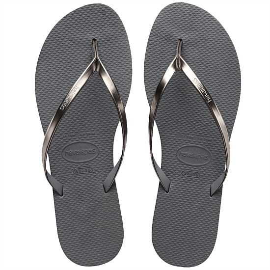 You Metallic Flip Flops