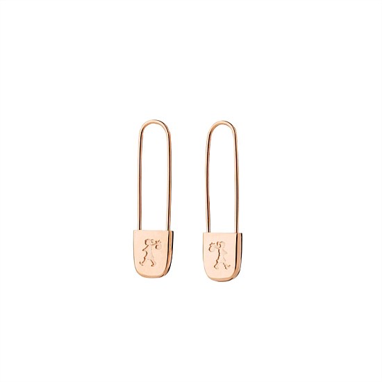 Runaway Safety Pin Earrings