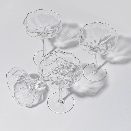 Petal Cocktail Glass- Clear- Set of 4