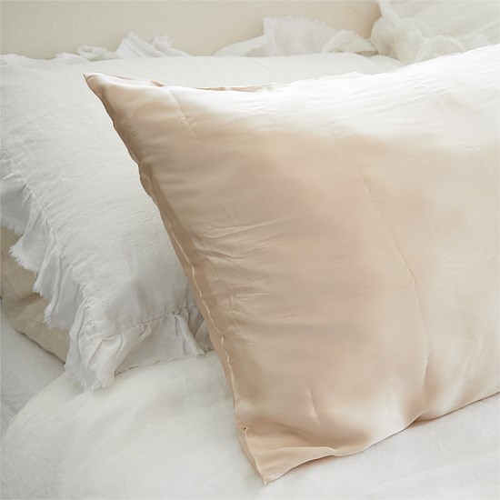 100% Pure Silk Pillowcase Pair - Champagne