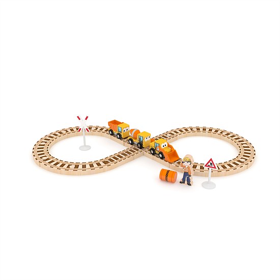 Wooden Construction Train Set