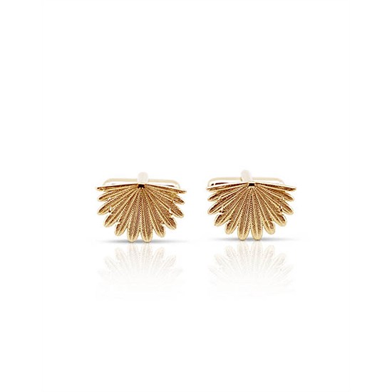 Fan Tail Cufflinks Gold Plate