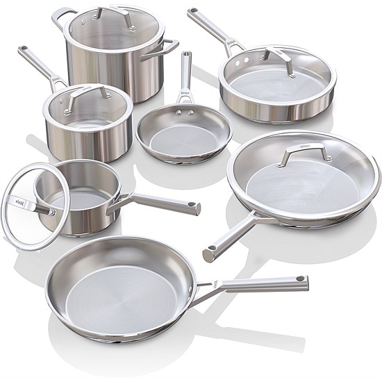 EverClad Commercial Grade Stainless Steel 7 Piece Cookware Set