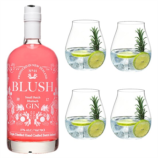 New Zealand Rhubarb Gin and Gin Glasses