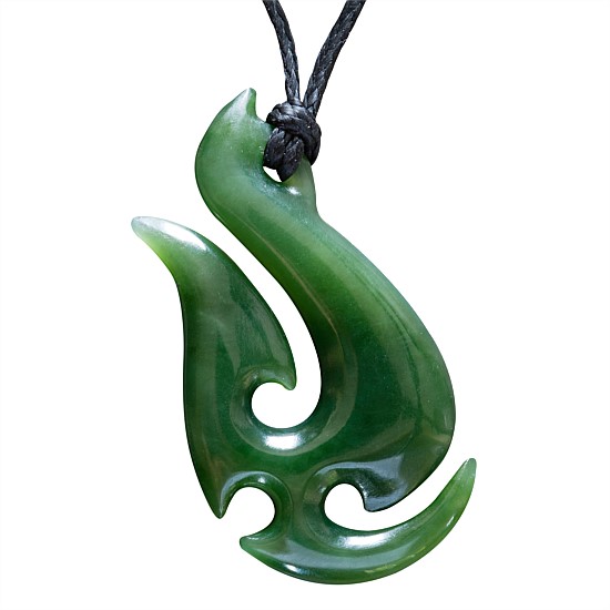 Greenstone Matau Koru Necklace