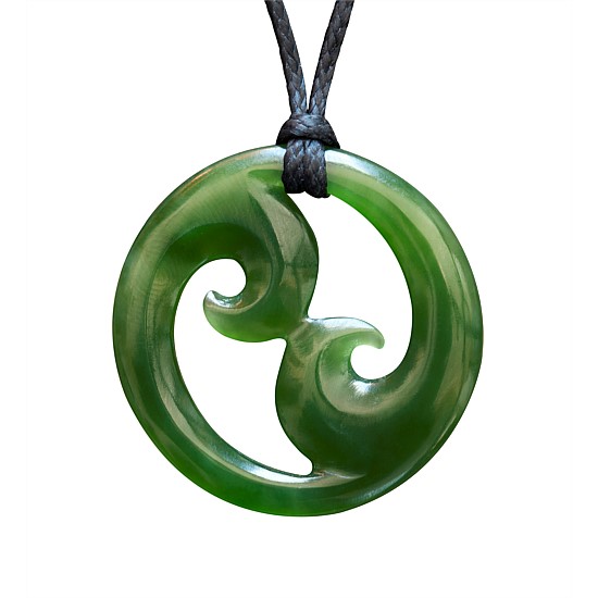 Greenstone Double Koru Necklace