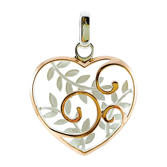 Koru Heart Basket Pendant