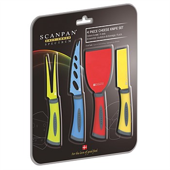 4 Piece Cheese Knife Set - Coloured/Grey