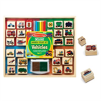 Deluxe Wooden Stamps Vehicles