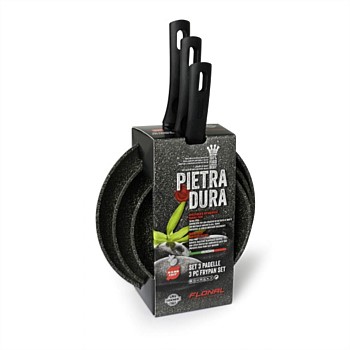 Pietra Dura 3 Piece Frying Pan Set (20/24/28cm)