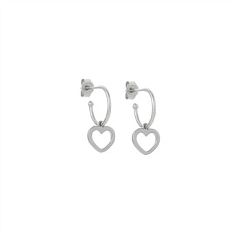 Mini Heart Hoop Earrings