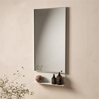 Fold Ledge Mirror - White