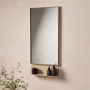 Fold Ledge Mirror - Limestone