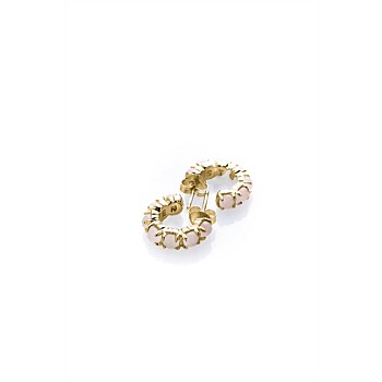 Halo Cluster Earring Rose