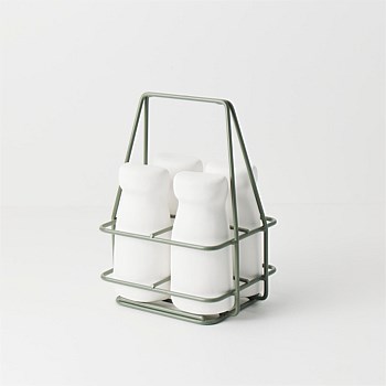 Milk Crate set with 4 Bottles