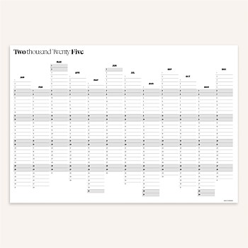 2025 Yearly Wall Planner - A0