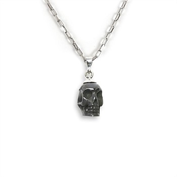 Black Skull Charm Necklace