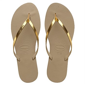 You Metallic Flip Flops