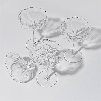 Petal Cocktail Glass- Clear- Set of 4