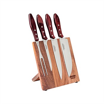 Tramontina Churrasco Barbecue Knife Block 5 Piece - Red