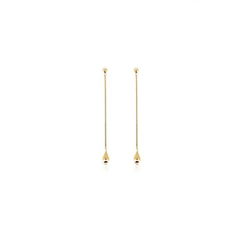 Droplet Drop Earrings Gold Plate