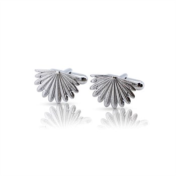 Fan Tail Cufflinks Silver