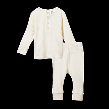 2PC LONG SLEEVE POINTELLE PYJAMAS