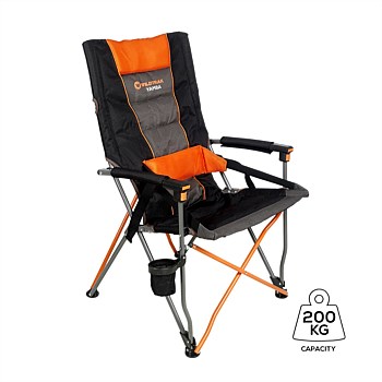 Yamba Solid Arm Camp Chair with Lumbar Support